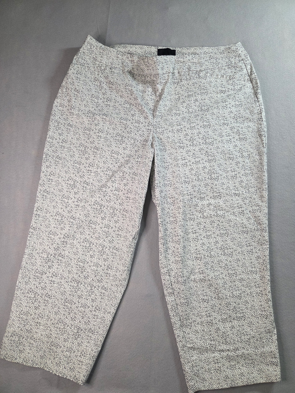 Cynthia Rowley Light Gray Micro-Pattern Chinos